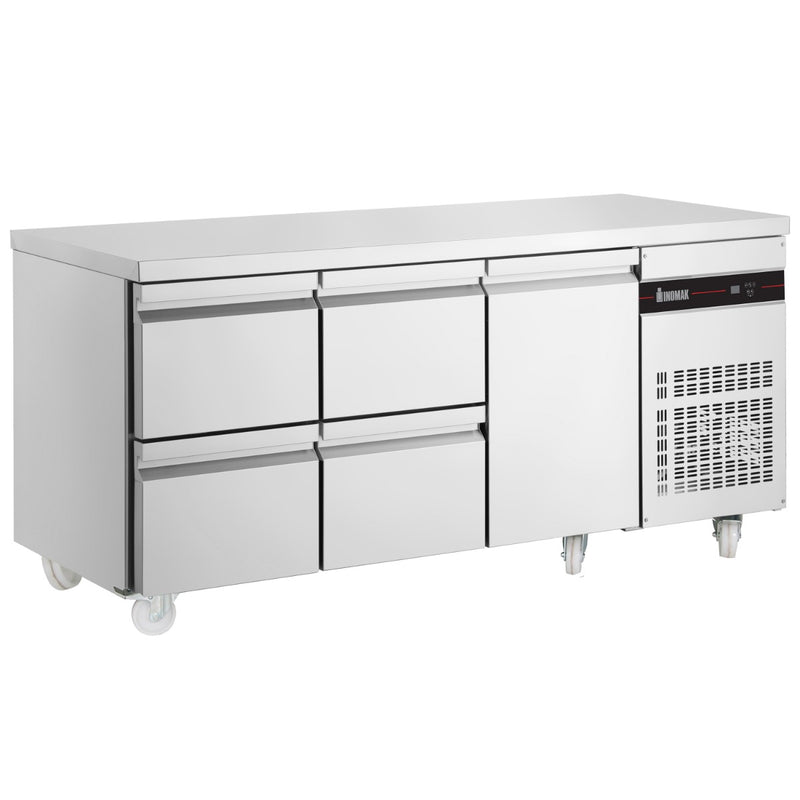 INOMAK 429L Four Drawers Single Door Gastronorm Counter Refrigerator