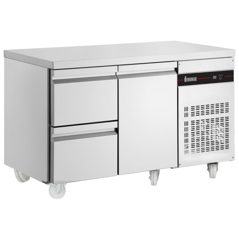 INOMAK 274L Double Drawers Single Door Gastronorm Counter Refrigerator