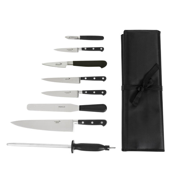 Deglon Sabatier 8-Piece Chef Knife Set with Wallet