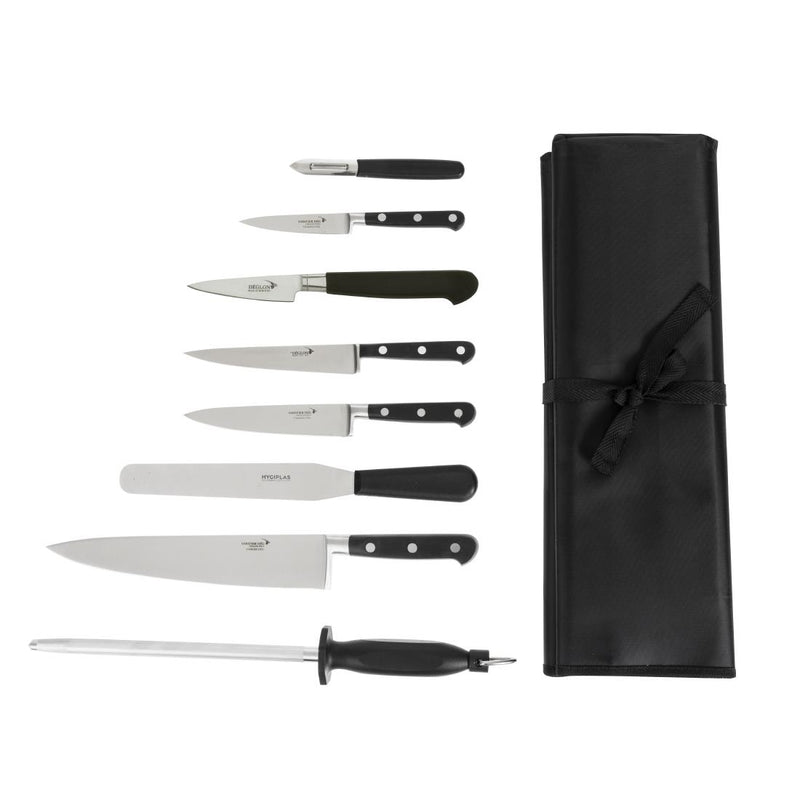 Deglon Sabatier 8-Piece Chef Knife Set with Wallet