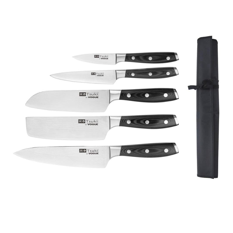 Vogue Tsuki 5-Piece Knife Set with Wallet Series 7
