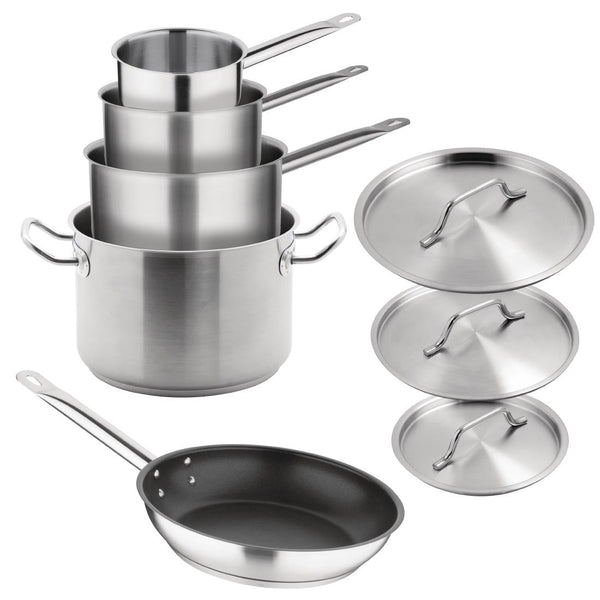 Vogue Cook Like A Pro 5-Piece Stainless Steel Cookware