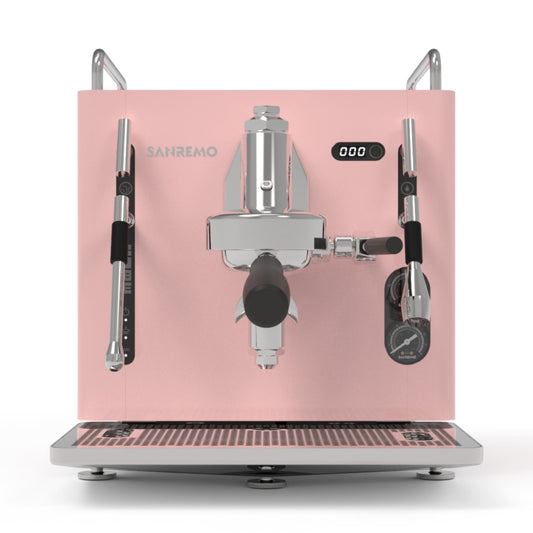 Sanremo Cube – Home Domestic Coffee Machine – Tank Fed Pink
