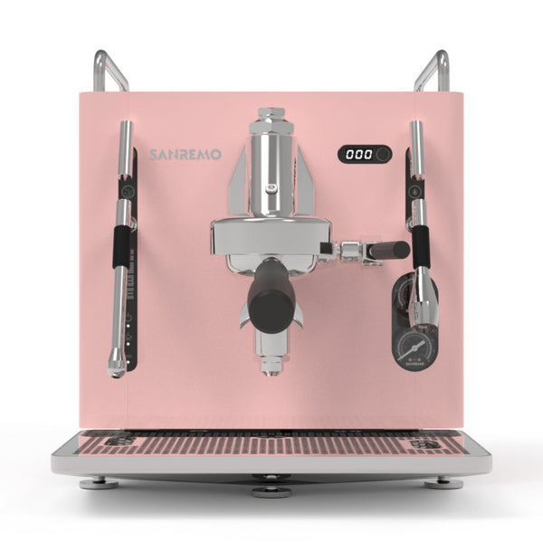 Sanremo Cube – Home Domestic Coffee Machine – Tank Fed Pink