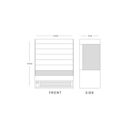 FROST-TECH Stainless Steel Multideck 1500mm Wide