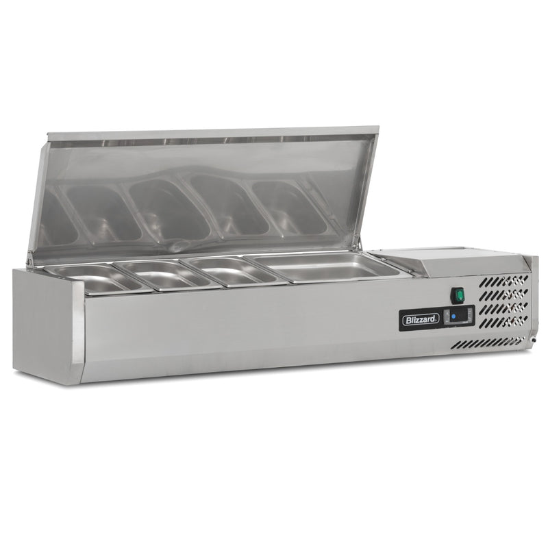 BLIZZARD 1.2m Hinged 1/3 Gastronorm Prep Top