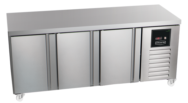 Sterling Pro Green SNI-6-200-30-NS 3 Door Freezer Counter Plain Top