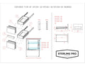 Sterling Pro Cobus 6 Drawer Undermounted Counter, 368 Litres