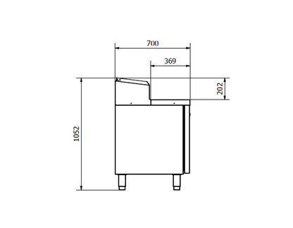 Sterling Pro Green 3 Door Refrigerated Preparation Counter