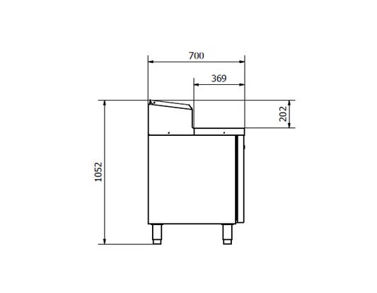 Sterling Pro Green 3 Door Refrigerated Preparation Counter