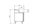 Sterling Pro Green 3 Door Refrigerated Preparation Counter