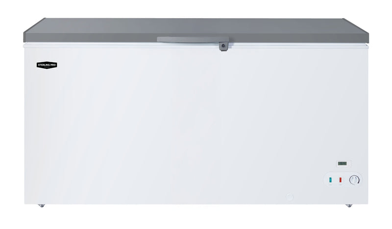 Sterling Pro Cobus SP550CFSS Stainless Steel Lid Chest Freezer, 550 Litres