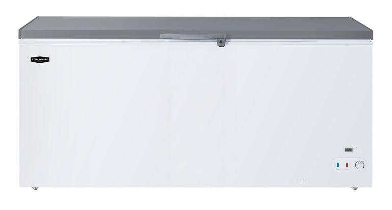 Sterling Pro Cobus SP650CFSS Stainless Steel Lid Chest Freezer, 650 Litres