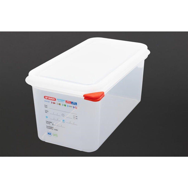 Araven Polypropylene 1/3 Gastronorm Food Container 6Ltr (4 Pack)