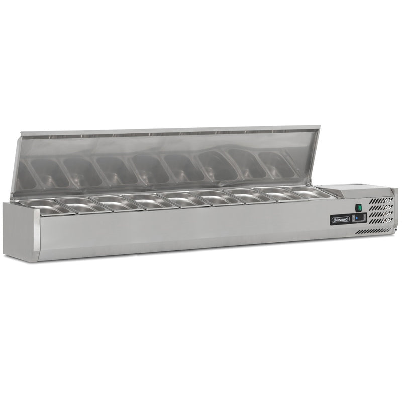 BLIZZARD 2m Hinged 1/3 Gastronorm Prep Top