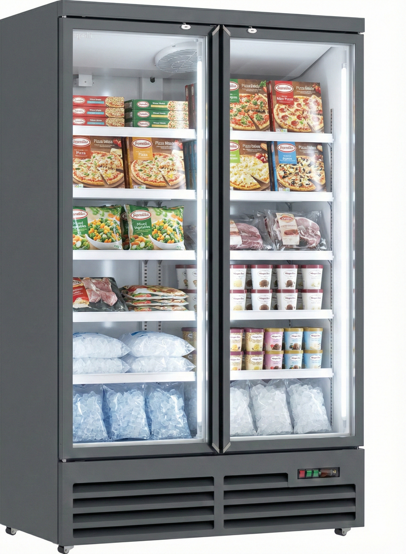 Prodis XPD1250-N-MK2 Heavy Duty Low Energy Double Door Display Freezer
