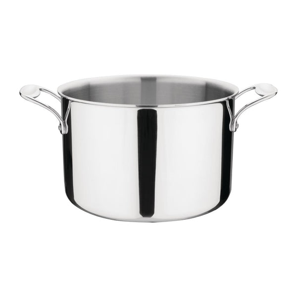 Vogue Stainless Steel and Aluminium Tri-Wall Stew Pan 24cm