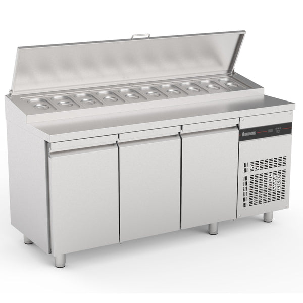 INOMAK Triple Hinged Door Gastronorm Prep Counter With Raised Collar
