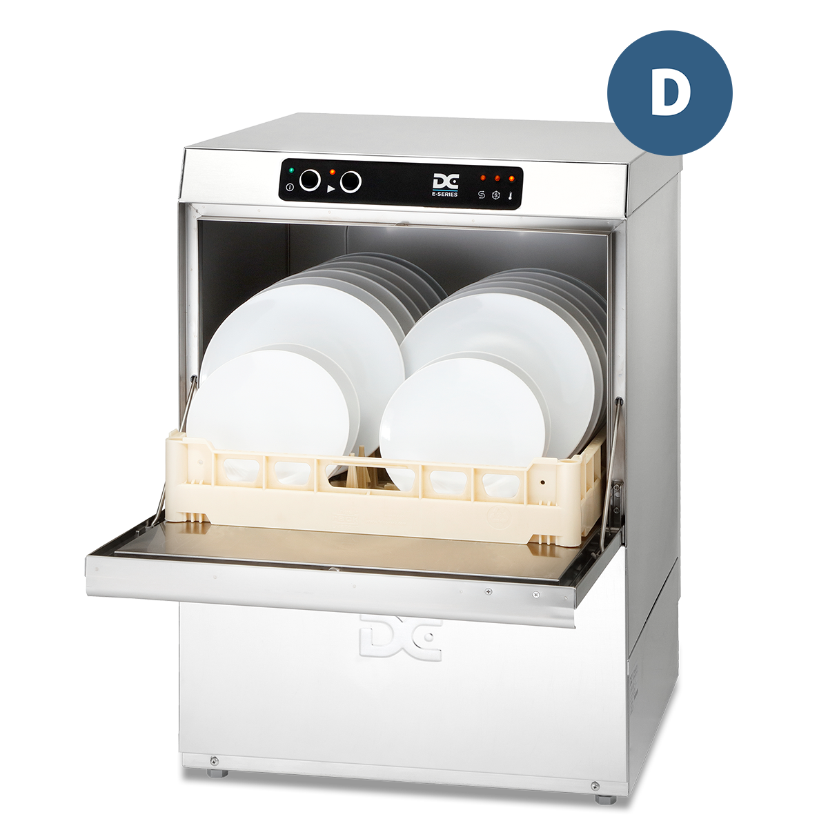 DC ED50D Economy Range 500mm Basket Frontloading Commercial Dishwasher with Drain Pump, 18 Plates