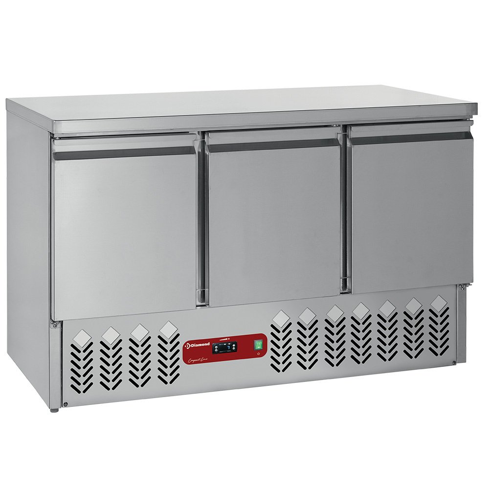 Diamond SA3/R6 3 Door Stainless Steel Refrigerated Counter, 380 Litres