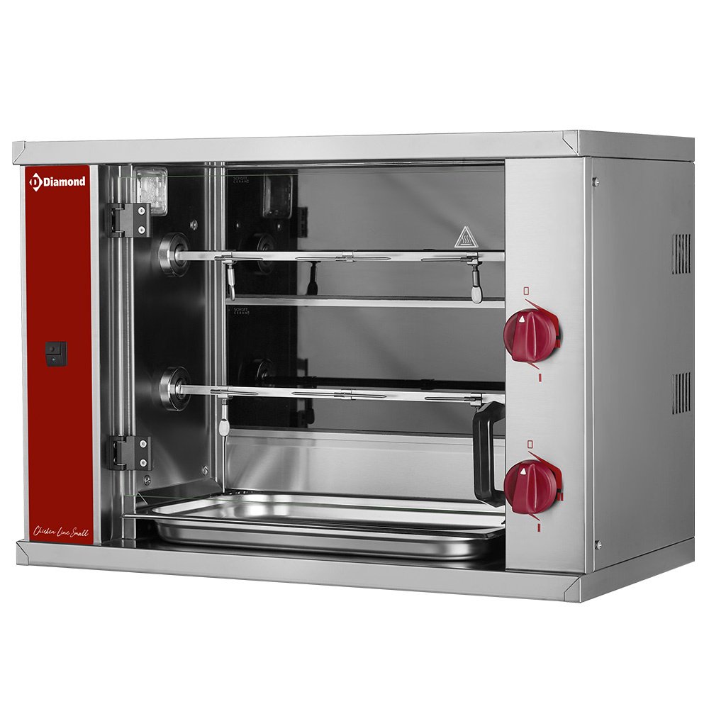 Diamond RVE/2C-SBC Vitroceramic Chicken Roaster, 2 Spits