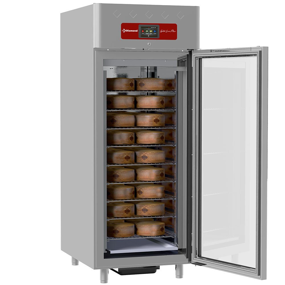 Diamond AL4S/FGF Glass Single Door Maturation Fermenting Aging Cabinet for Cheeses, 850 Litres