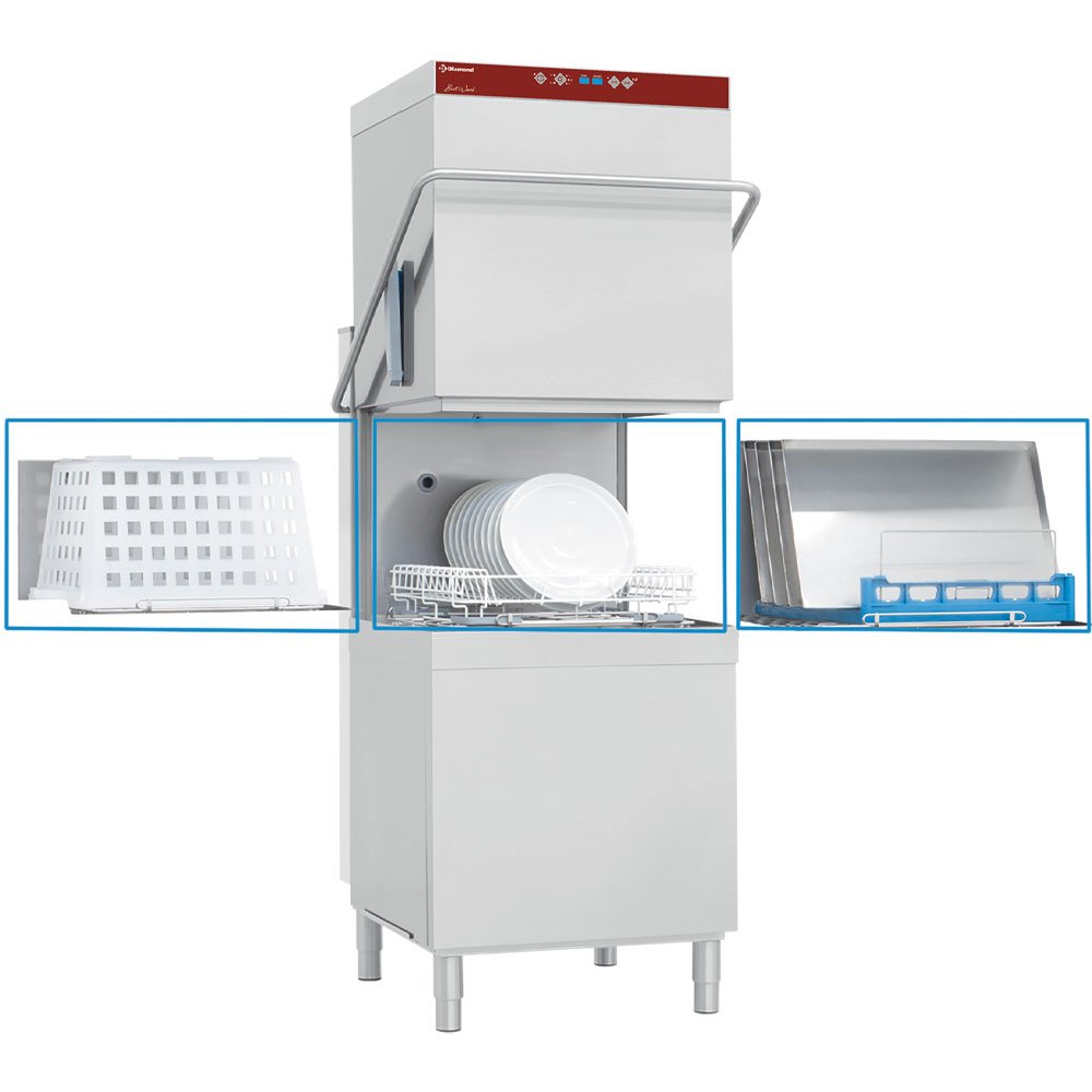Diamond DCR37/6-AC Passthrough Hood Dishwasher with Integral Softener