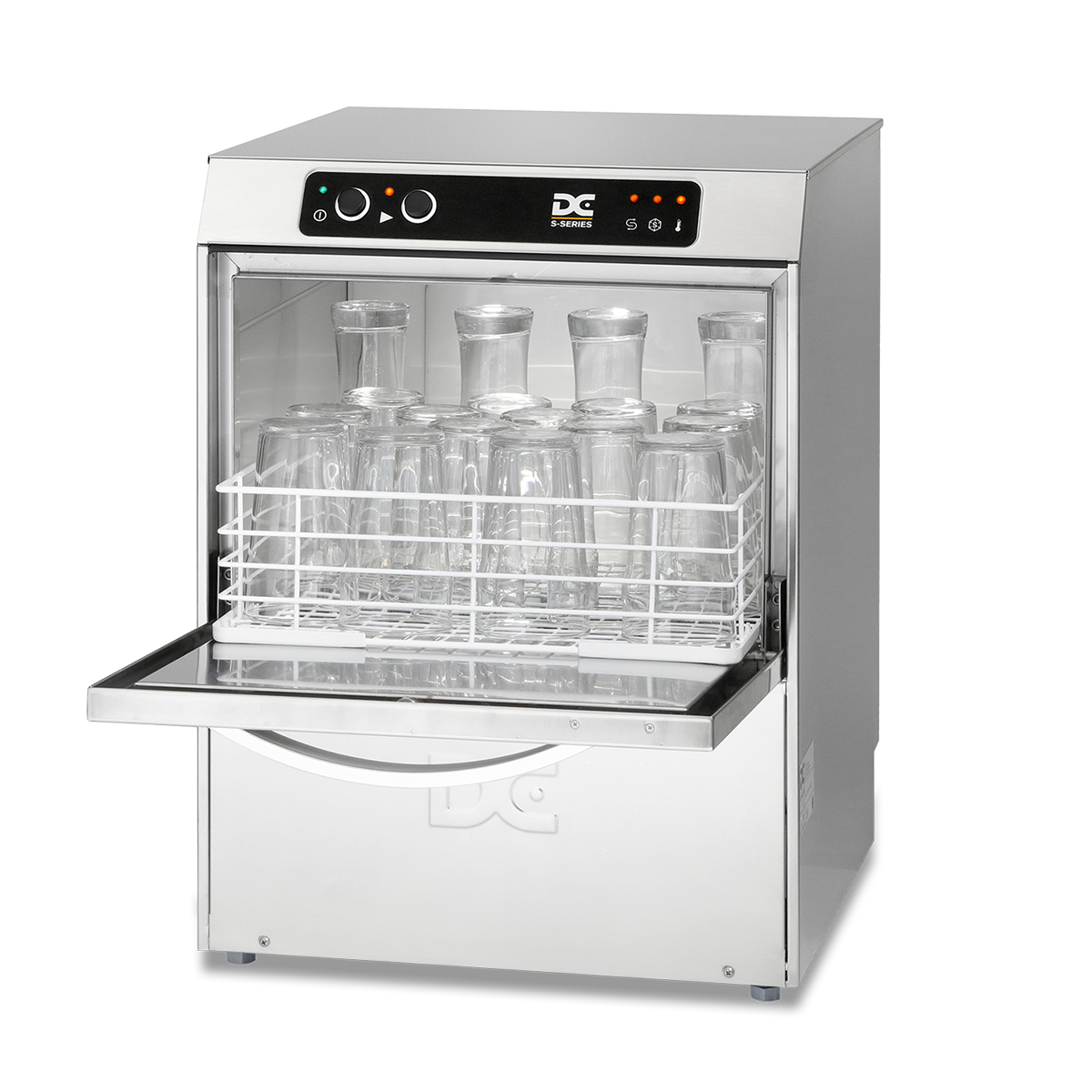 DC SG40 Standard Range 400mm Basket Frontloading Commercial Glasswasher, 16 Pint Capacity