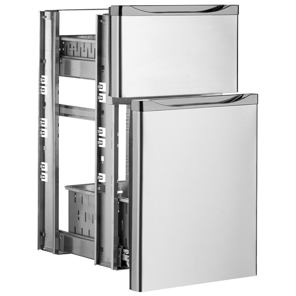 Diamond T2/3-X Drawers kit, stainless steel, (1/3+2/3) x TAV...