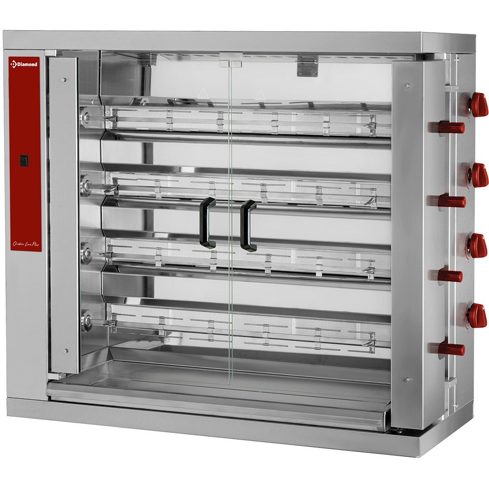 Diamond RVG/4-CM Chicken Gas Roaster, 4 Spits