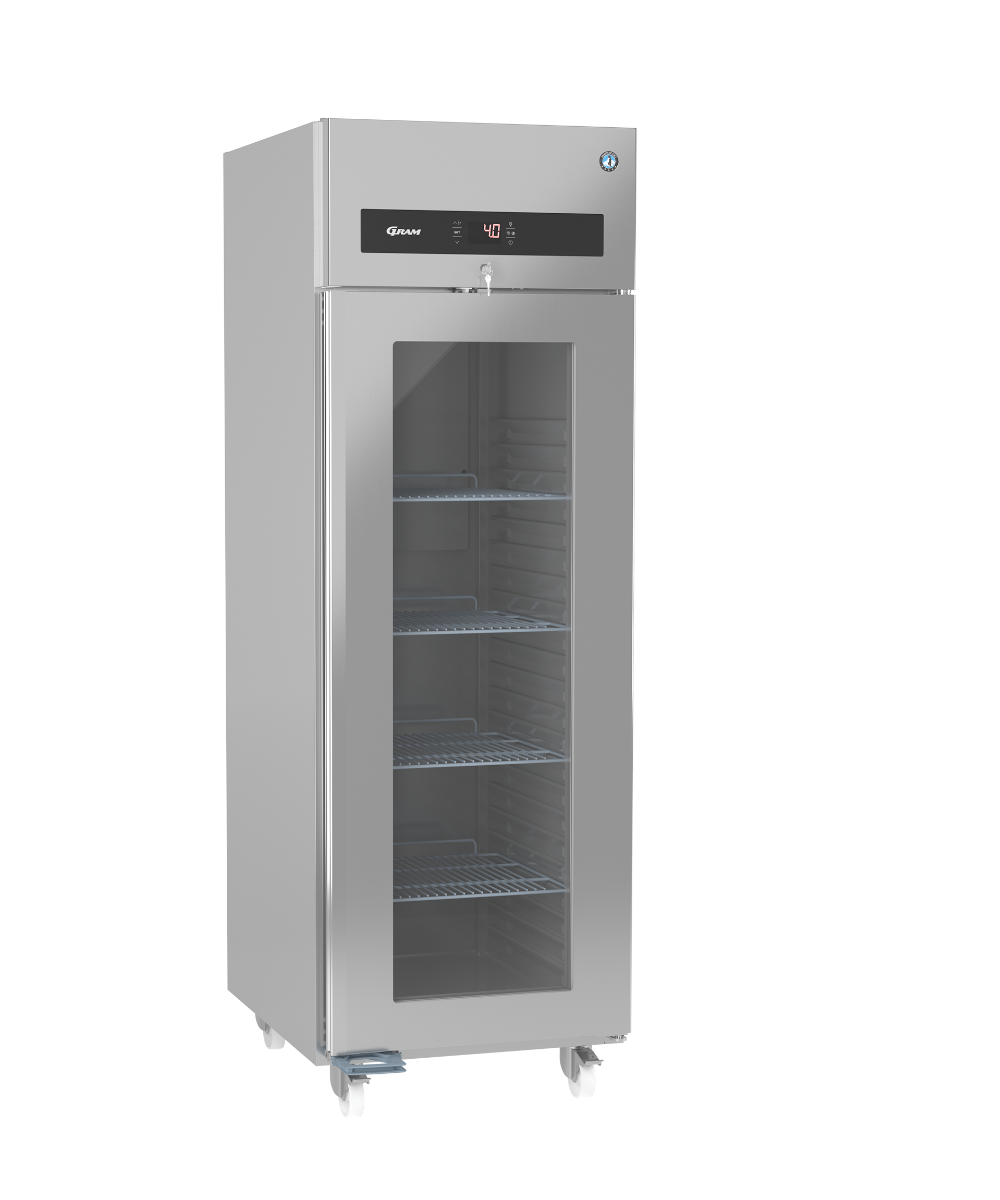 Hoshizaki Premier KG 70 C DR U Glass Single Door Stainless Steel Upright Display Refrigerator, 700 Litres