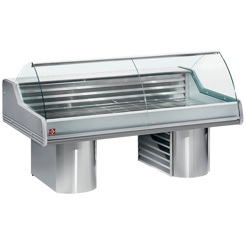 Diamond SG15B/A1-R2 Refrigerated Display Counter with Curved Glass, 1500mm