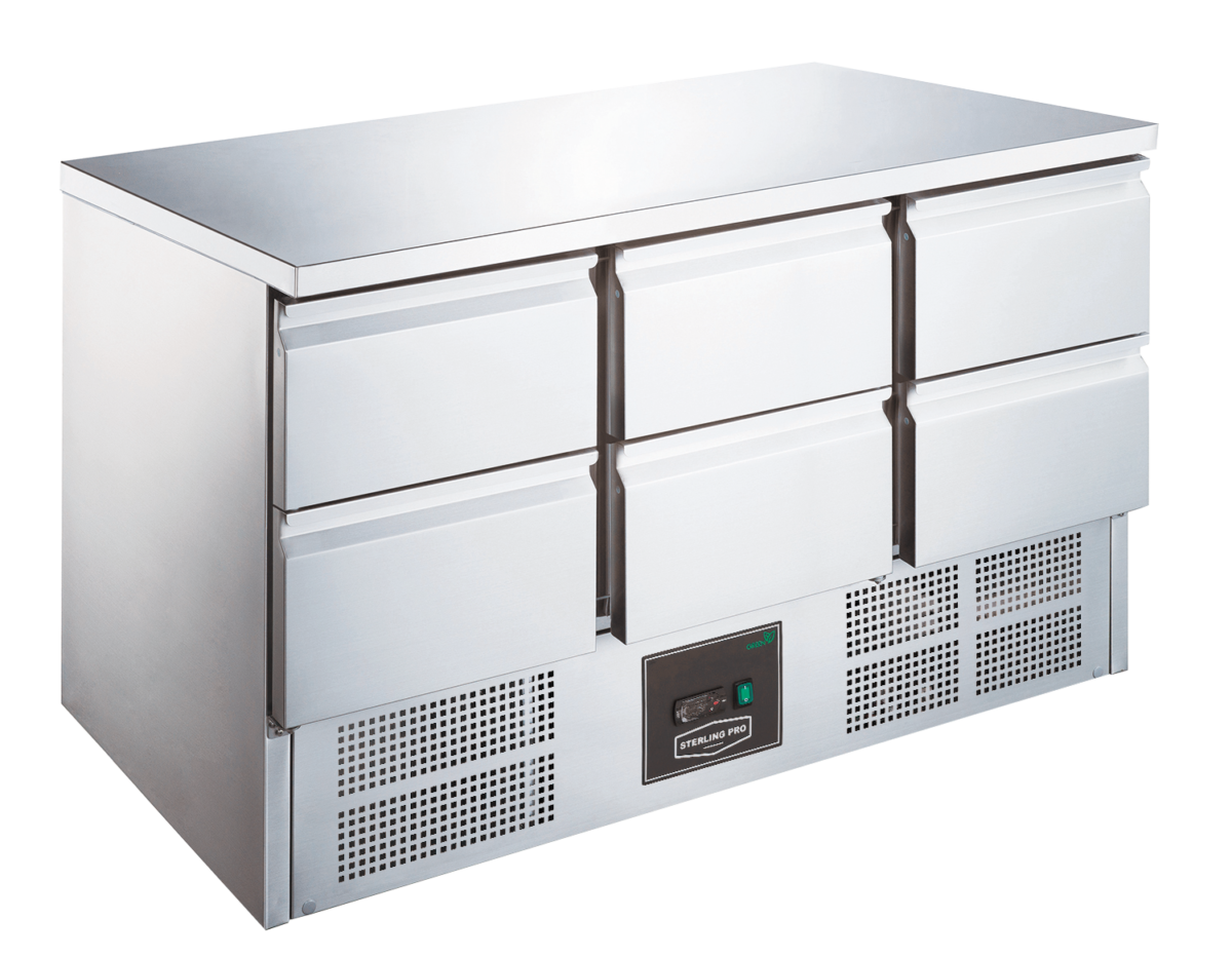 Sterling Pro Cobus SPU303-6D 6 Drawer Undermounted Counter, 368 Litres