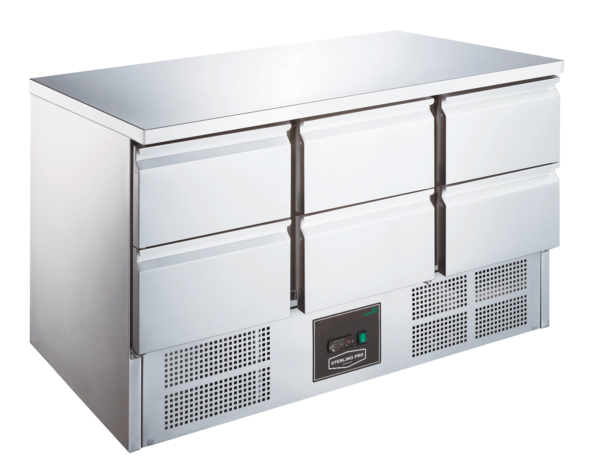 Sterling Pro Cobus SPU303-6D 6 Drawer Undermounted Counter, 368 Litres