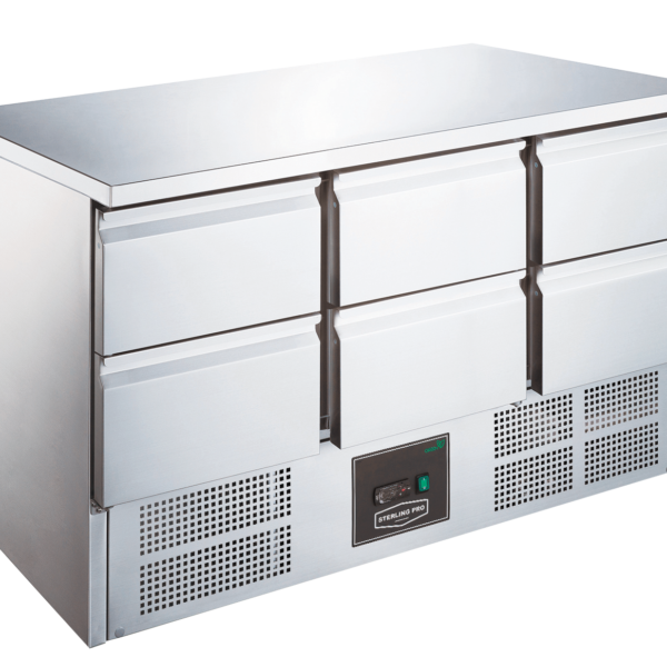Sterling Pro Cobus SPU303-6D 6 Drawer Undermounted Counter, 368 Litres