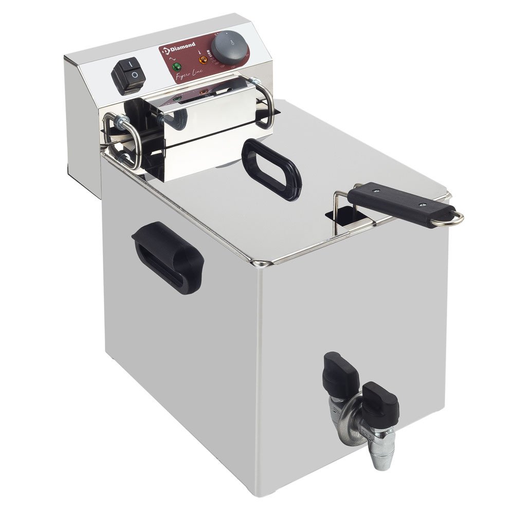 Diamond EF101-TN Single Basket Countertop Electric Fryer, 4.5kW