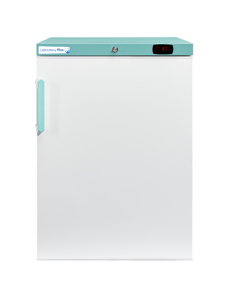 LEC Medical LSFSF98BT-UK Solid Single Door Laboratory Plus Bluetooth Enabled Countertop Freezer, 98 Litres