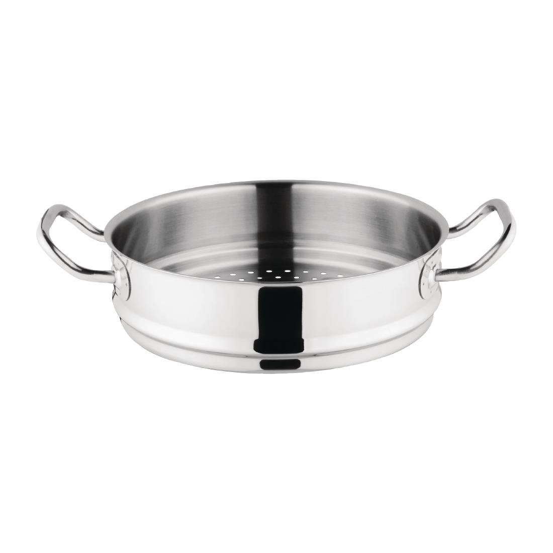 Vogue Stainless Steel and Aluminium Tri-Wall Steamer 28cm