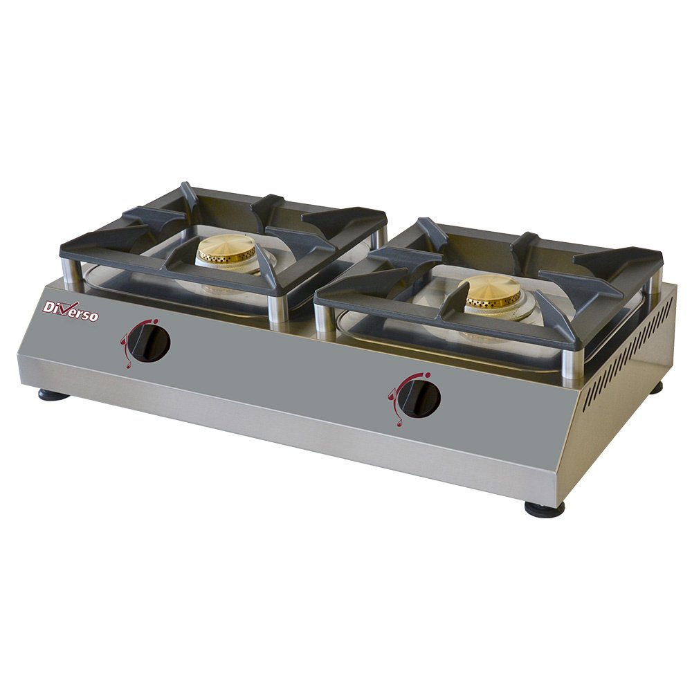 Diverso WR-RTD-2G Table top gas stove with 2 burners 5 kW