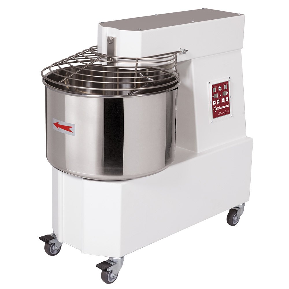 Diamond DH42/T2V Automatic 2 Speed Spiral Mixer on Wheels, 42 Liters