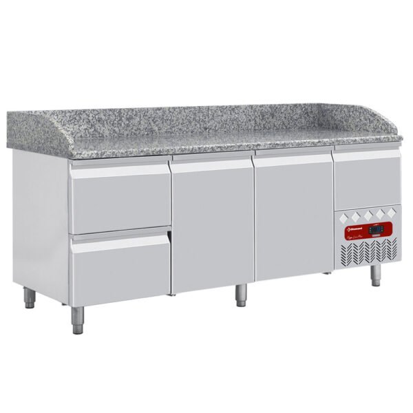 Diamond TP261/P9 2 Door / 2 Drawer Refrigerated Counter with Splashback