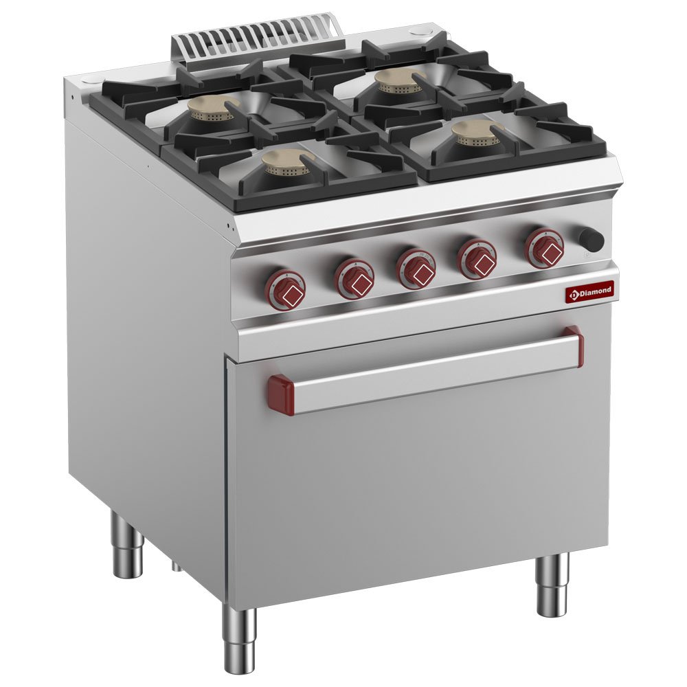 Diamond G7/4BF7-N 4 Burner Gas Range on Gas Oven