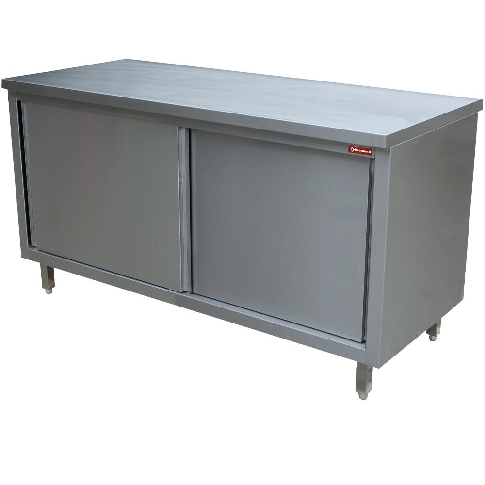Diamond TA107/B Sliding Doors Cupboard Table