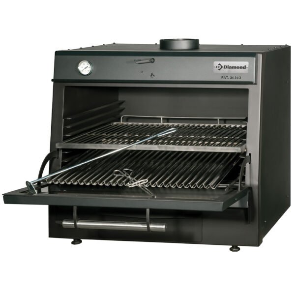Diamond CBQ-075/BK Black Charcoal BBQ Oven