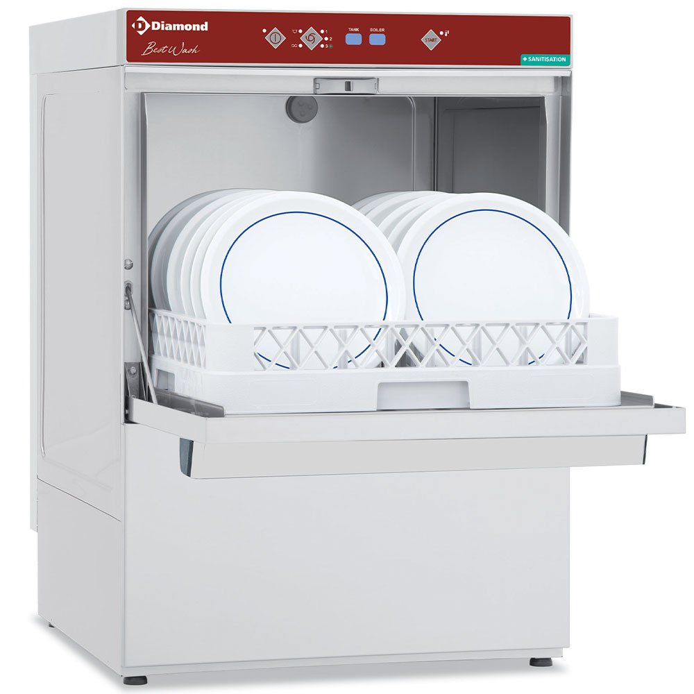 Diamond DFE8/6 500mm Basket Frontloading Dishwasher, 18 Plates