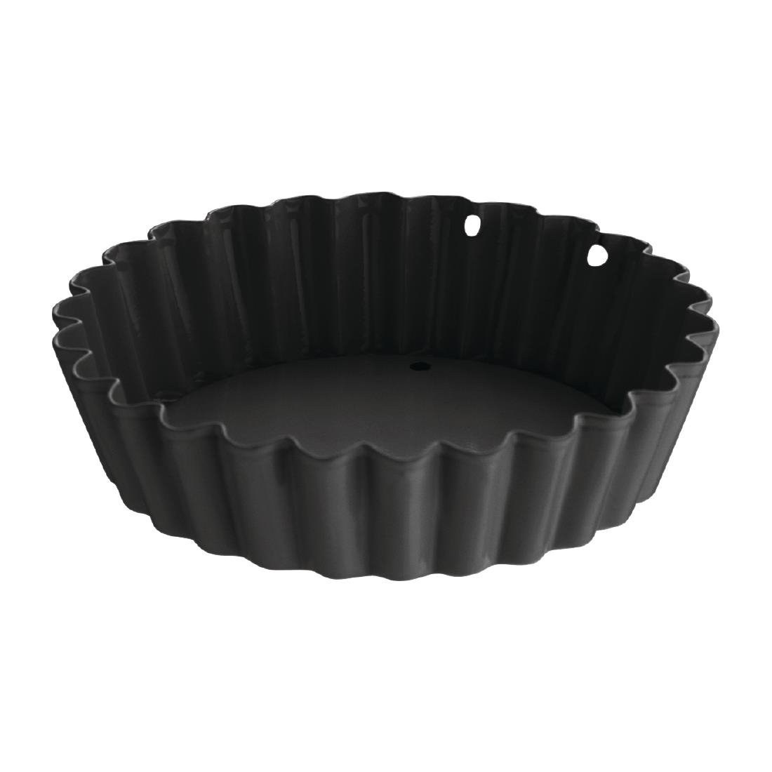 Vogue Non-Stick Mini Quiche Tin With Removable Base 80mm (3 Pack)