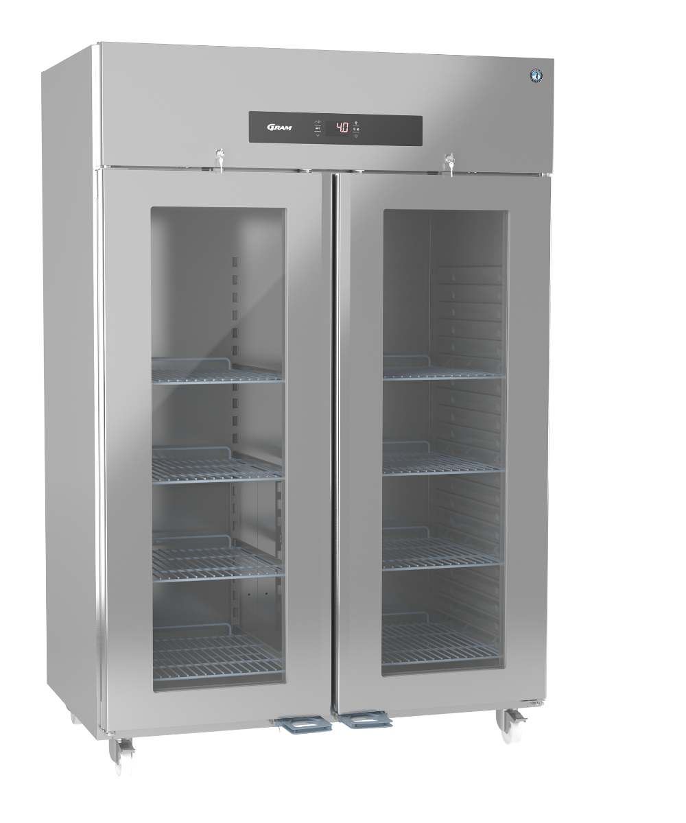 Hoshizaki Premier KG 140 C U Glass Double Door Stainless Steel Upright Display Refrigerator, 1400 Litres