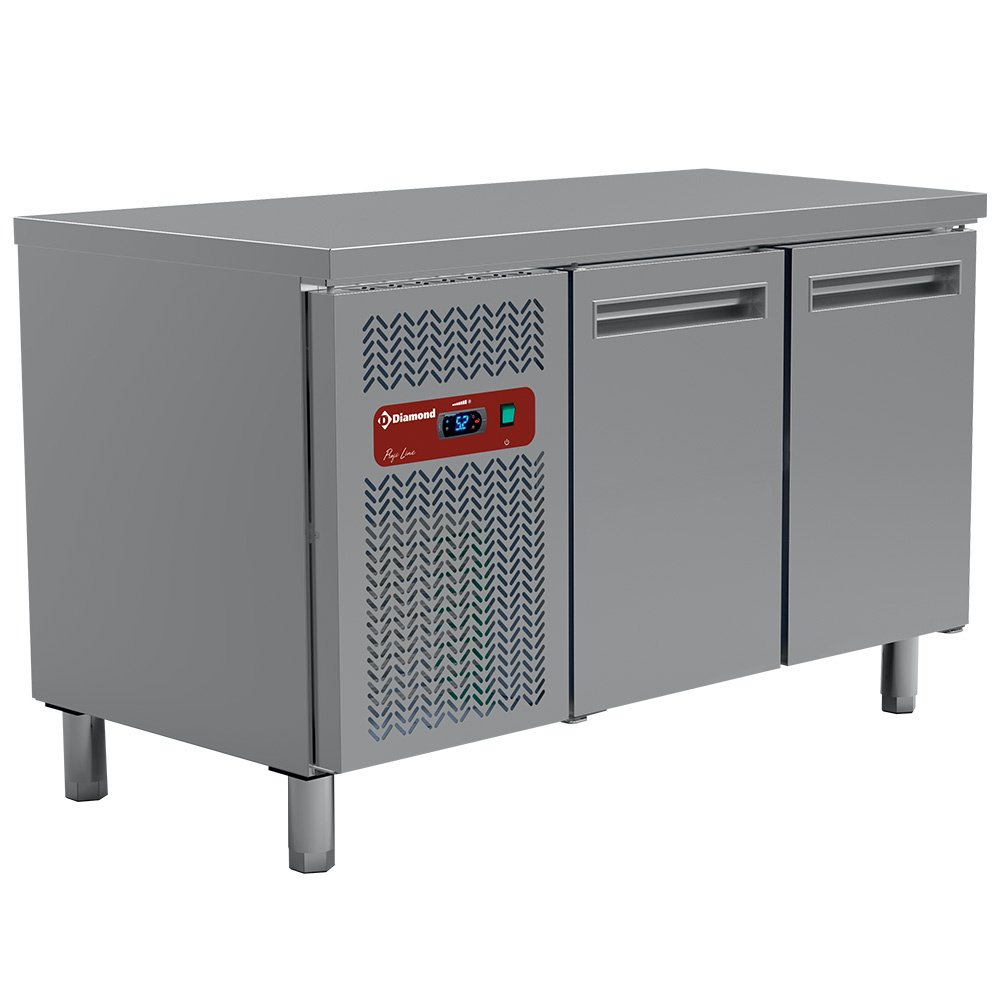 Diamond MR2/R2 2 Door Stainless Steel Refrigerated Preparation Counter, 260 Litres