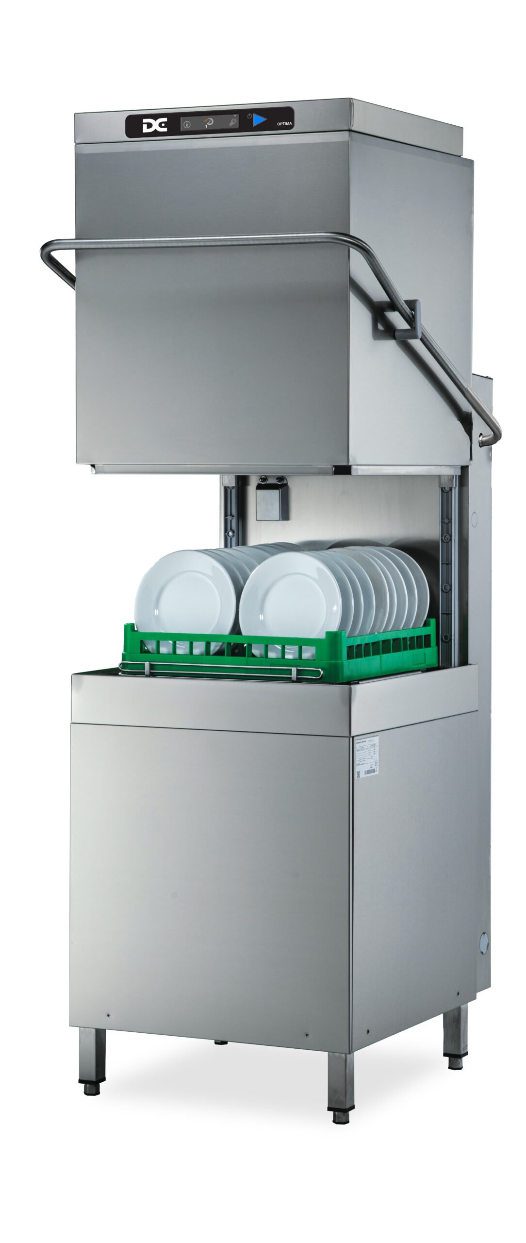 DC OXD1400ACPD-9KW Optima Range 500mm Basket Passthrough Commercial Dishwasher with Break Tank, Chemical Pumps & Drain Pump - 18 Plates