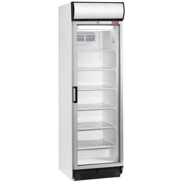 Diamond E38NC/N2 Single Door White Display Freezer, 380 Litres